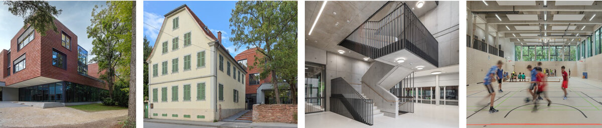 Elisabeth von Thadden Schule von außen und in der Turnhalle